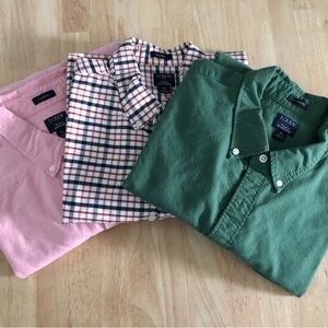 J. Crew Casual Button Down Shirts - Green, Pink, Plaid
